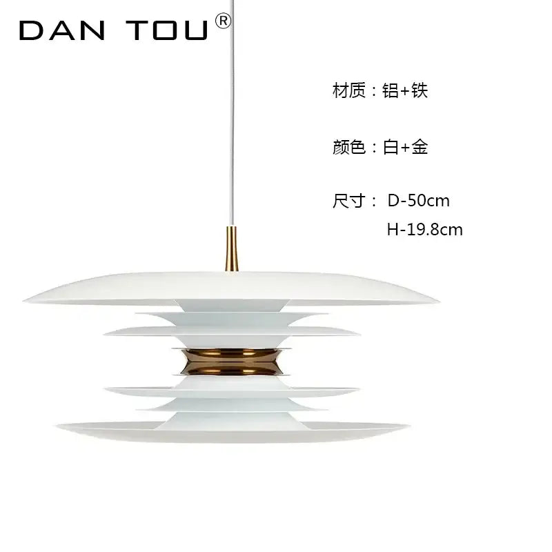 Modern black layered iron art flying pendant light in white and gold with aluminum and iron construction for dining room decorbites iron art
