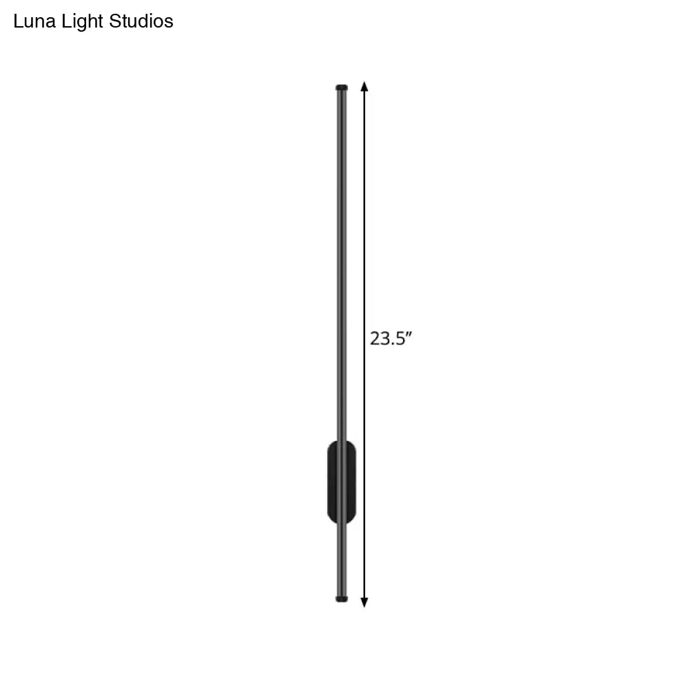 DecorBites™ DecorBites™ Modern Black LED Bedroom Wall Sconce - Simplicity Bar Wall Lighting Fixture - Warm/White Light