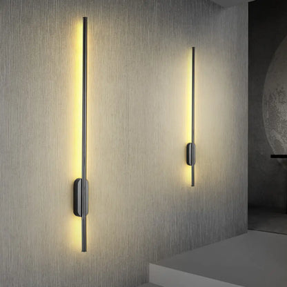 DecorBites™ DecorBites™ Modern Black LED Bedroom Wall Sconce - Simplicity Bar Wall Lighting Fixture - Warm/White Light