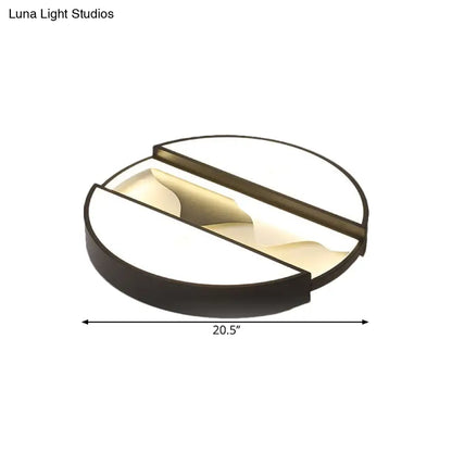 DecorBites™ DecorBites™ Modern Black LED Ceiling Flush Mount with Metal Shade - Warm/White Light - 16.5"/20.5" Wide