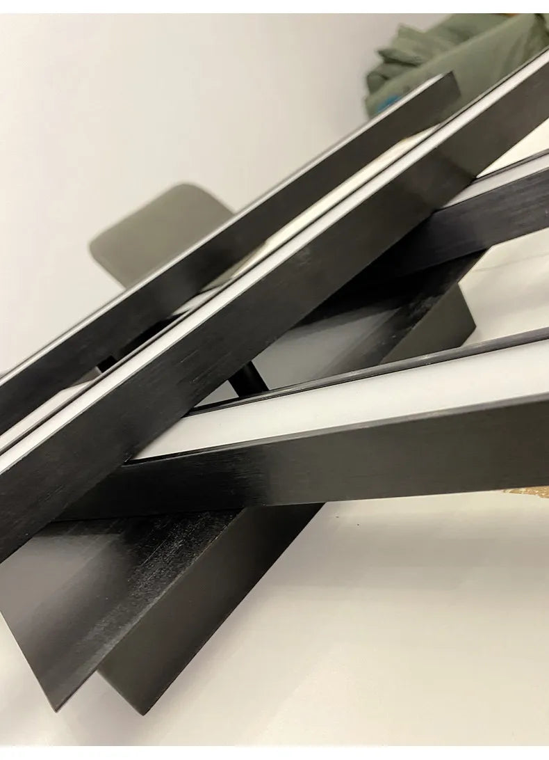 Modern Black LED Chandelier Lights for Bedroom and Living Room