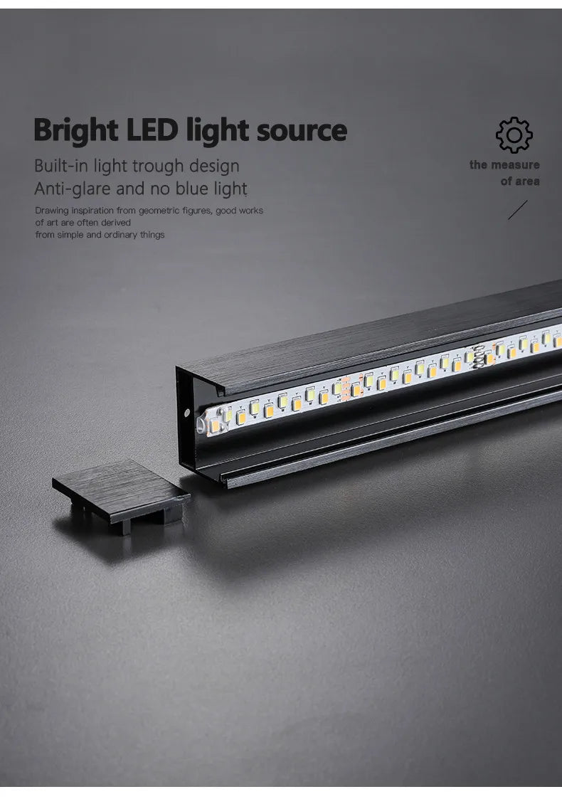 Modern Black LED Chandelier Lights for Bedroom and Living Room