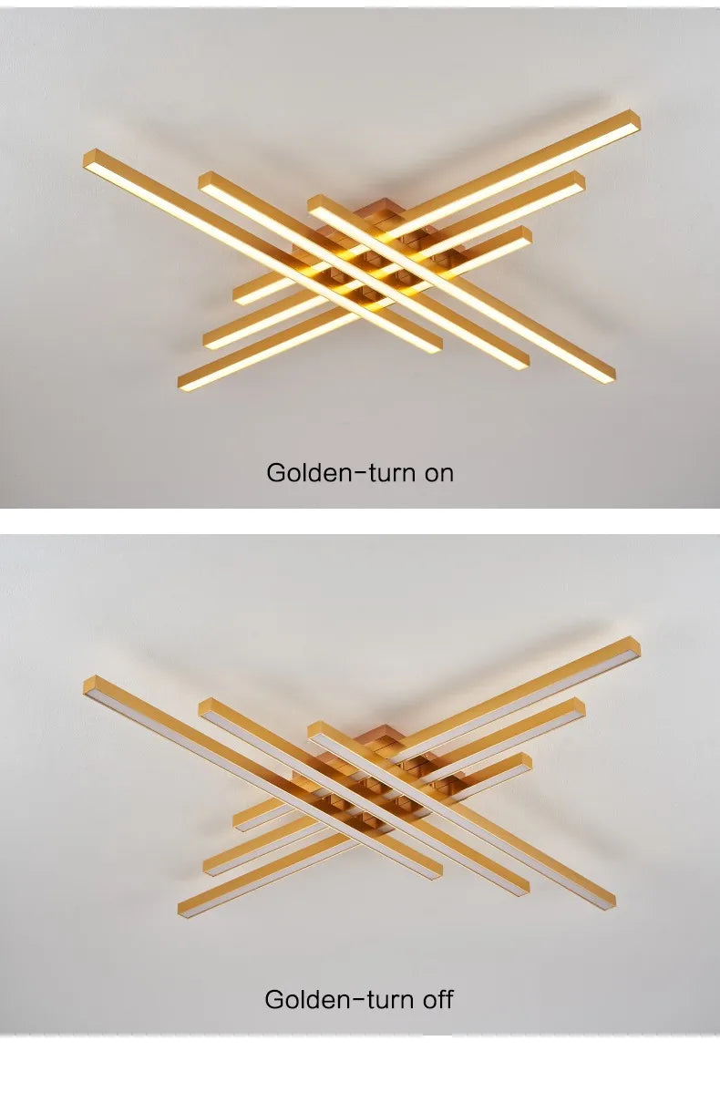 Modern Black LED Chandelier Lights for Bedroom and Living Room