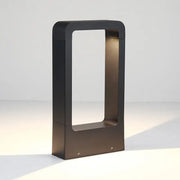 Modern black led garden light rectangular outdoor wall lamp with sleek design and warm interior illumination