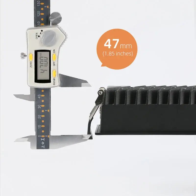 Modern black led grille downlight with parallel ridges and metal hinge for office recessed spot lighting