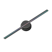 Modern black led hologram fan projector with colorful led strip and circular base for living room decorbites t40 display