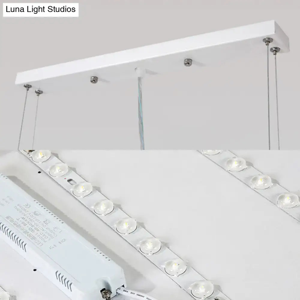 White rectangular led ceiling light fixture with multiple circular bulbs in black decorbites modern design 110v-120v bulb base
