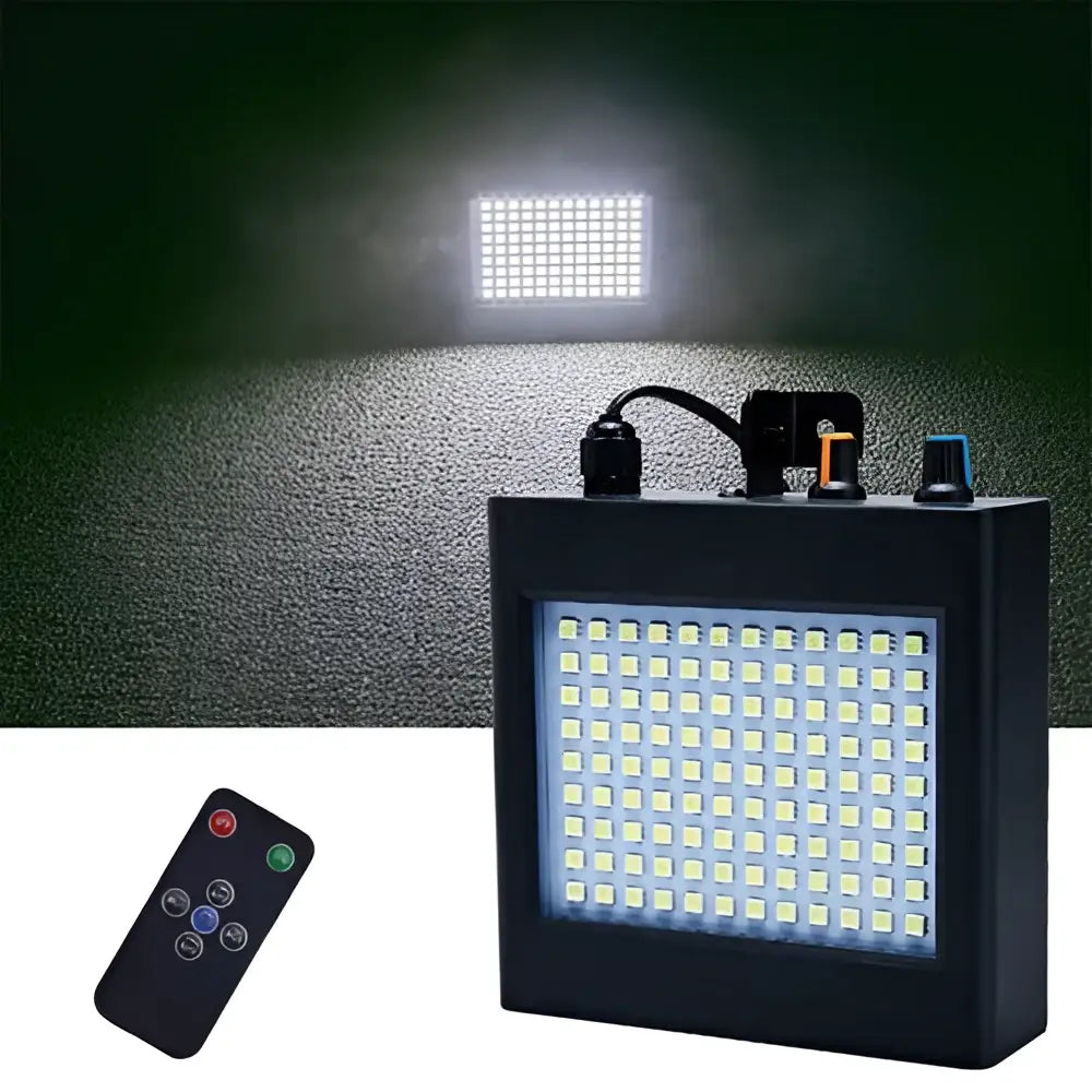 Black rectangular led rgb white strobe panel light with bright leds and control knobs for stage lighting and party rooms