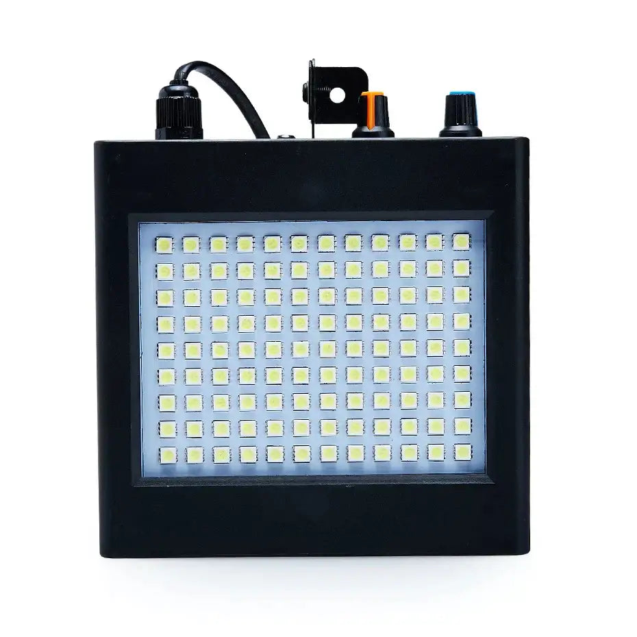 Black rectangular led rgb white strobe panel light with bright leds and control knobs for stage lighting use