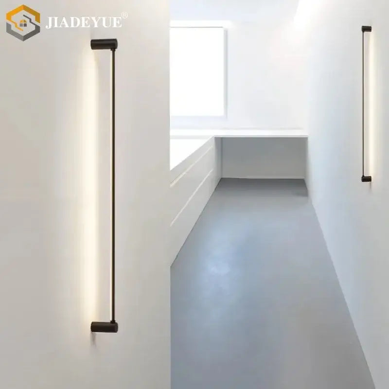 Modern black led strip wall lamp with sleek minimalist design for living room decorbites led strip wall fixture