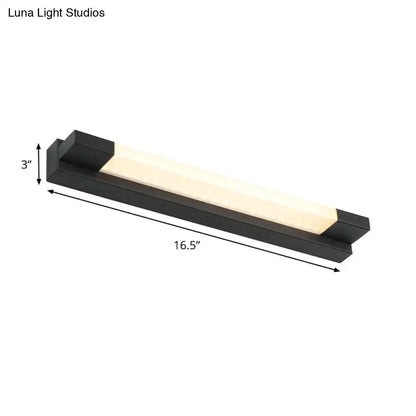 Modern black led vanity mirror light with warm white illumination and sleek design for bathroom maximum bulb wattage included