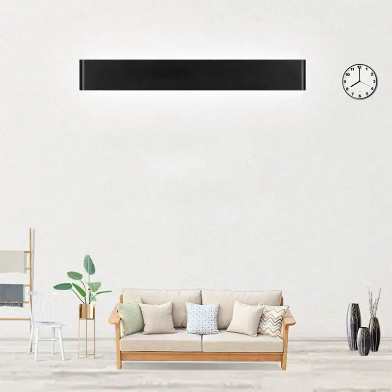 Modern black led wall lamp bedroom touch sensor light featuring a sleek rectangular design by decorbites led wall lamp