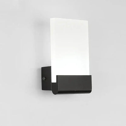 Modern black led wall lamp with frosted glass diffuser ideal as a wall lamp for living room or bedroom lighting