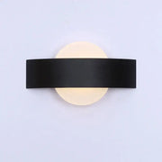 Modern black led wall lamp with a sleek rectangular bar and frosted glass diffuser for bedroom lighting