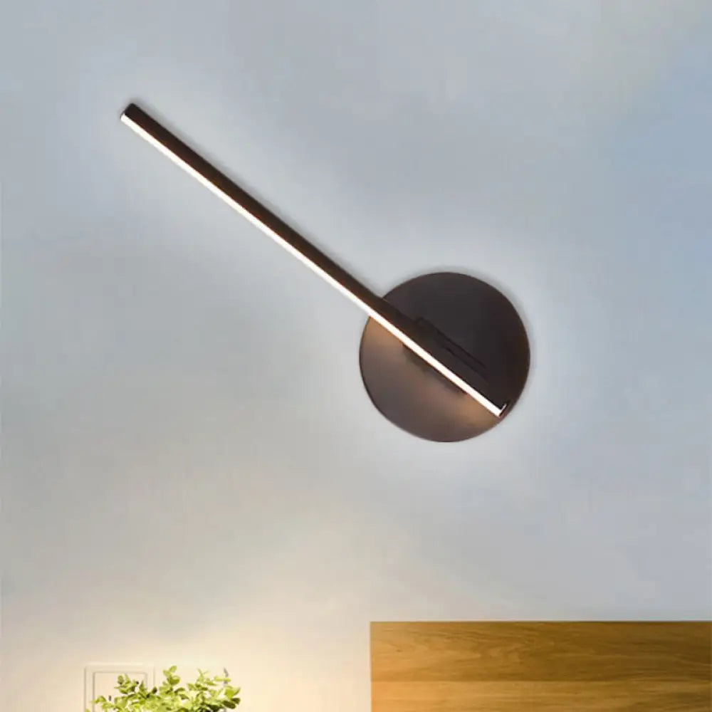 DecorBites™ DecorBites™ Modern Black LED Wall Light: Slim Rod Aluminum Sconce Lamp in Warm/White Light