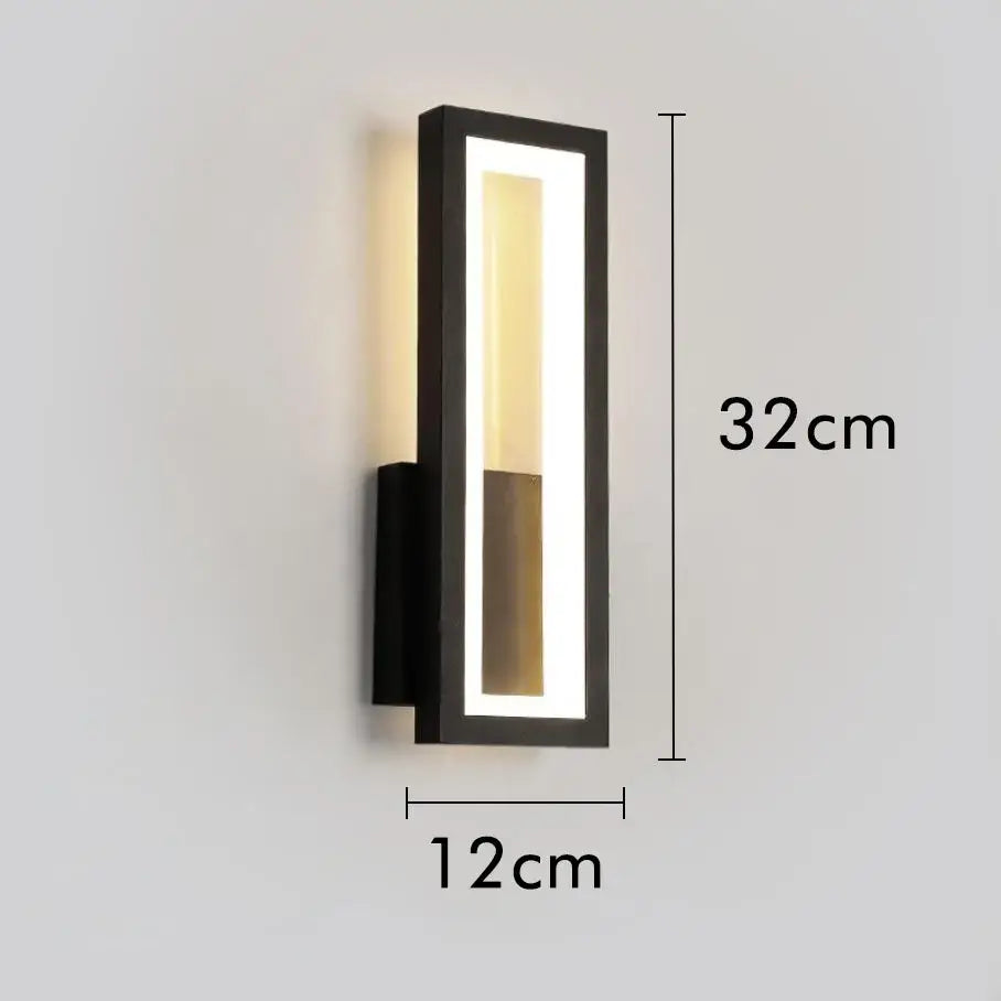 Modern black led wall sconce with vertical rectangular design and warm lighting for bedroom decorbites led wall sconce