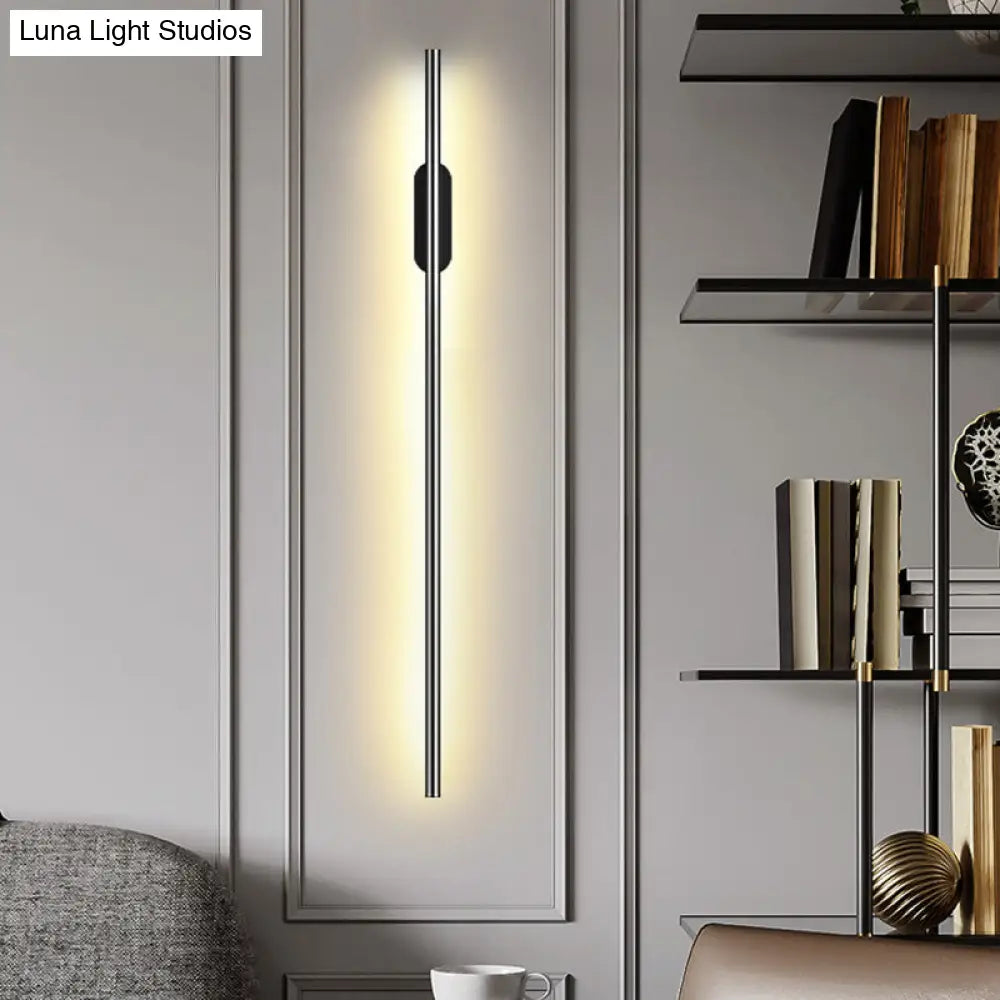 DecorBites™ DecorBites™ Modern Black LED Wall Sconce for Living Room - Stylish Metallic Fixture