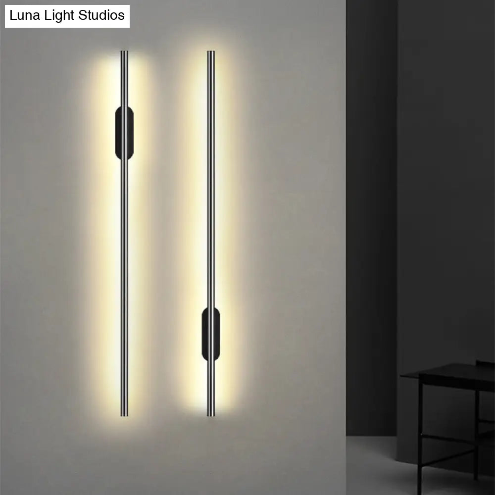 DecorBites™ DecorBites™ Modern Black LED Wall Sconce for Living Room - Stylish Metallic Fixture