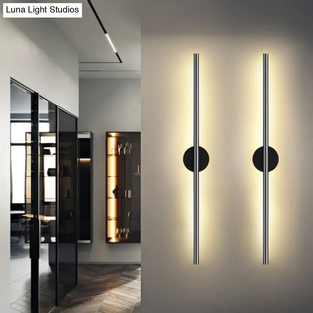 DecorBites™ DecorBites™ Modern Black LED Wall Sconce for Living Room - Stylish Metallic Fixture