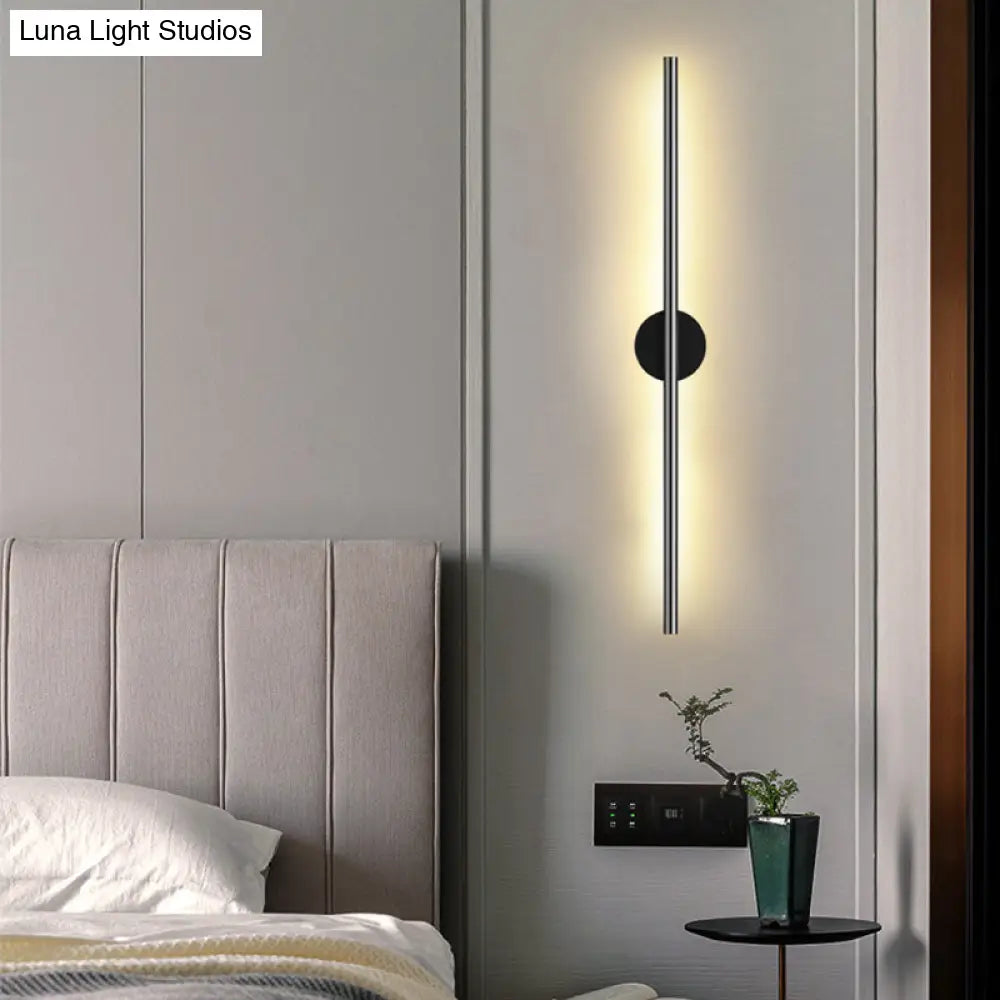 DecorBites™ DecorBites™ Modern Black LED Wall Sconce for Living Room - Stylish Metallic Fixture