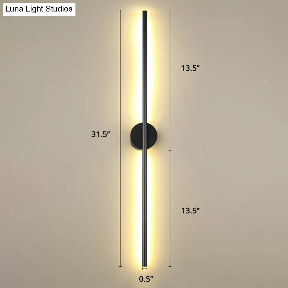 DecorBites™ DecorBites™ Modern Black LED Wall Sconce for Living Room - Stylish Metallic Fixture