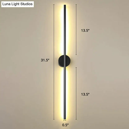 DecorBites™ DecorBites™ Modern Black LED Wall Sconce for Living Room - Stylish Metallic Fixture