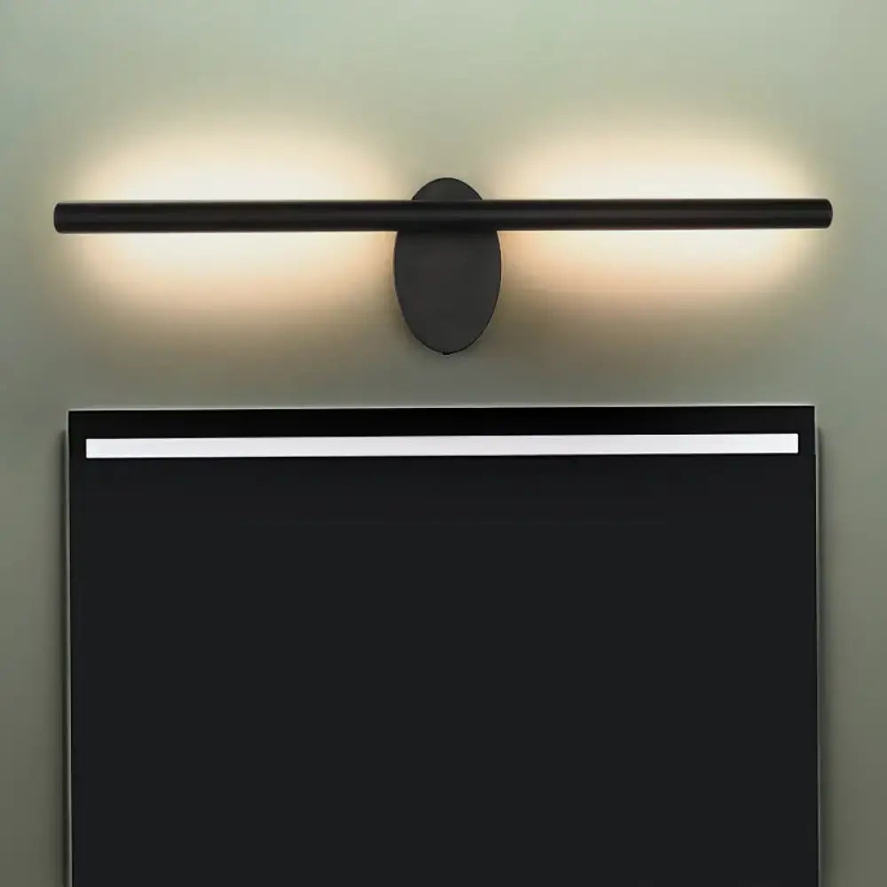 Modern black led wall sconce with acrylic shade and matte finish designed for 220v-240v bathroom lighting use