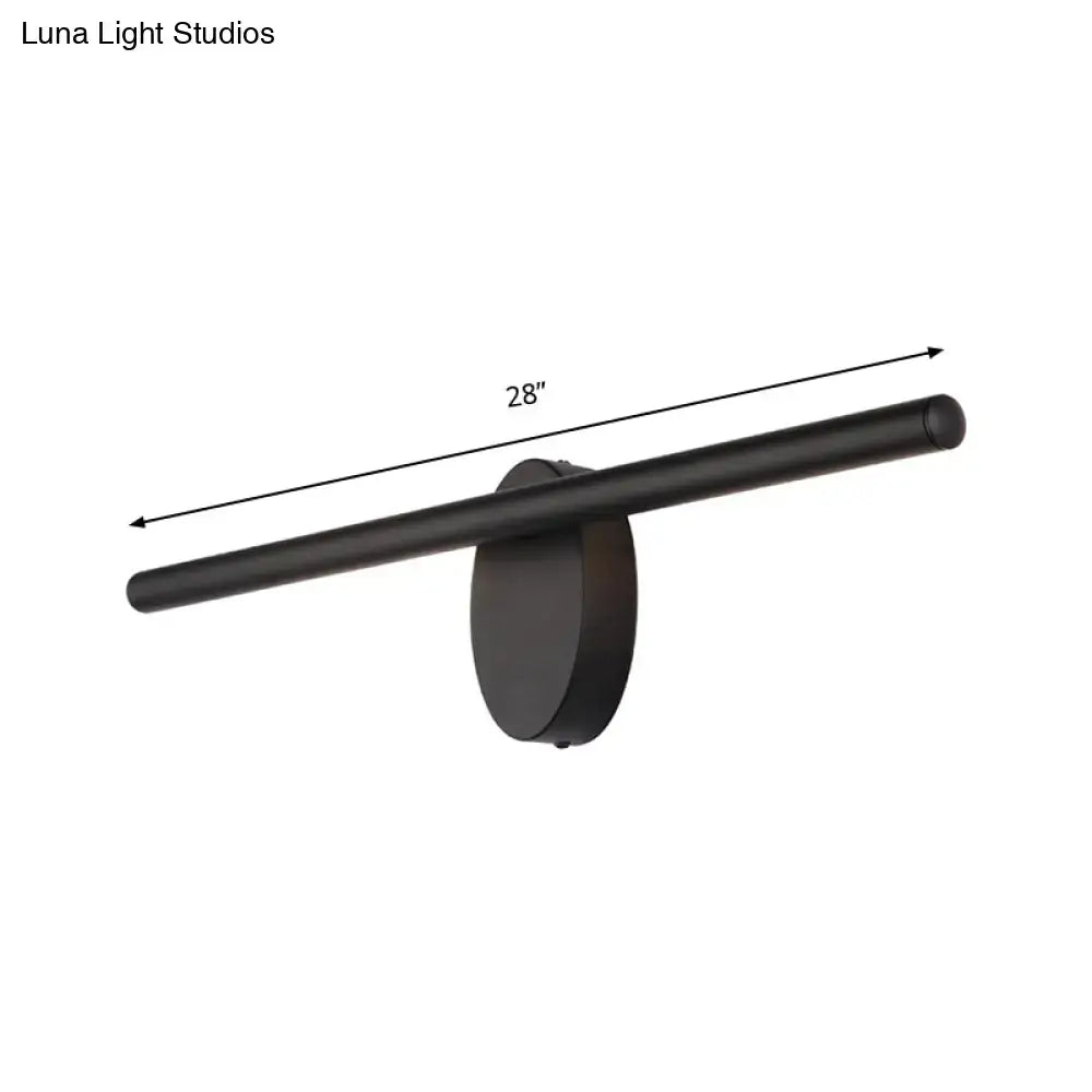 Modern black led wall sconce with acrylic shade and matte finish for bathroom lighting 220v-240v 110v-120v