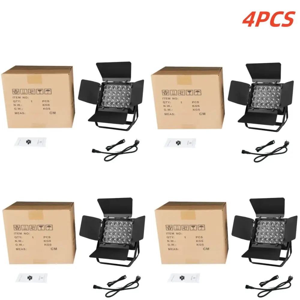 Modern black led wall wash flood light with adjustable barn doors and power cords for decorbites led wall disco room use
