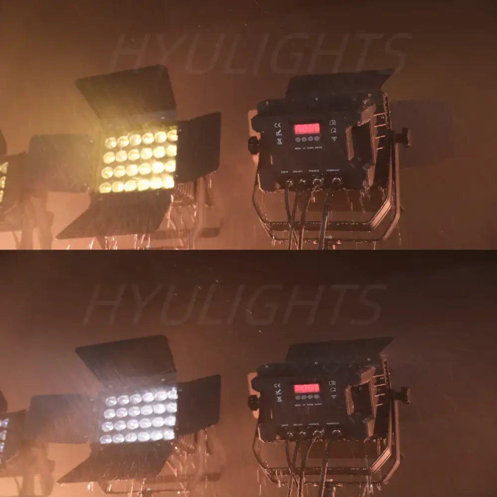Modern black led wall wash flood light with barn doors featuring yellow white and cool-white decorbites led wall bars