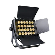Modern black led wall wash flood light with 24 golden bulbs and adjustable barn doors for precise decorbites led wall lighting
