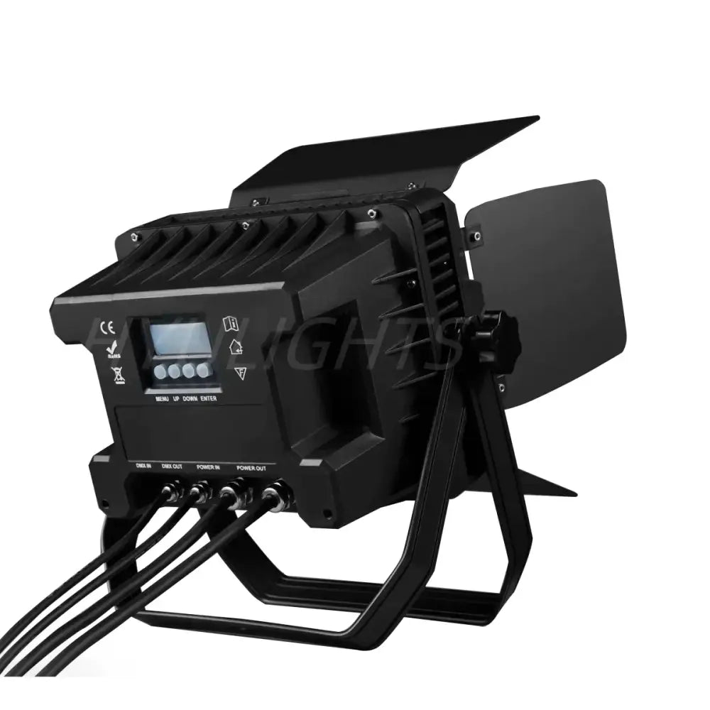 Modern black led wall wash flood light with barn doors and digital controls for precise disco room lighting decorbites led wall