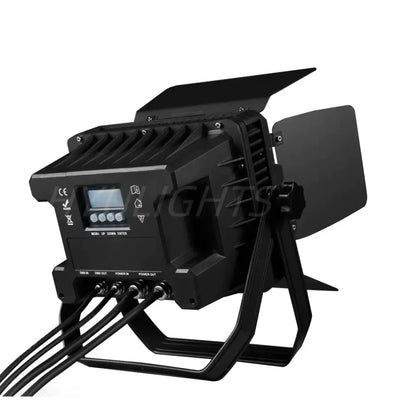 Modern black led wall wash flood light with barn doors and digital controls for precise disco room lighting decorbites led wall