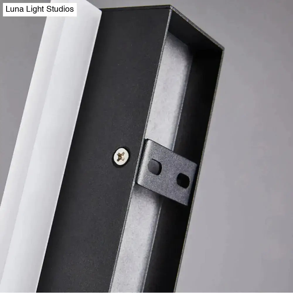 Black rectangular metal mounting bracket with silver screw and gray metallic plate for DecorBites outdoor aluminium led lamp