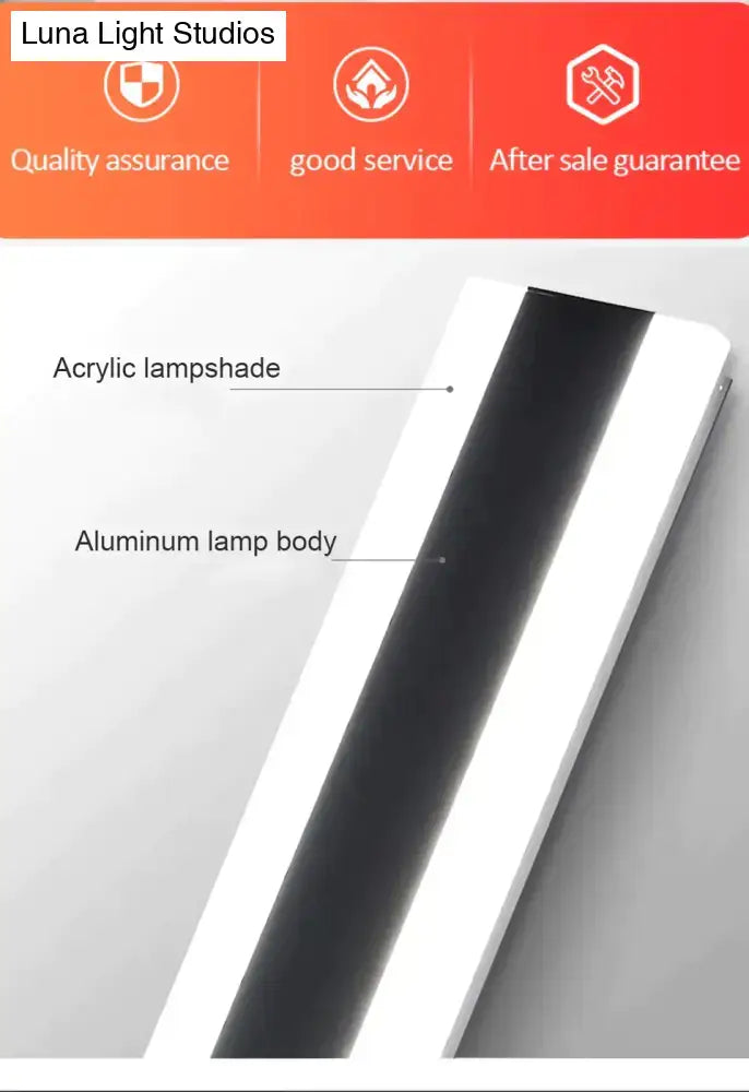 Modern linear decorbites™ outdoor aluminium wall lamp with black and white acrylic shade and led lighting