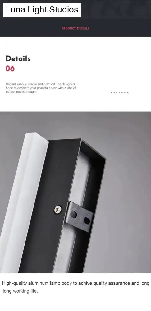 Decorbites™ outdoor aluminium waterproof wall mounted lamp with sleek black and white modern design for garden lighting