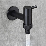 Modern black matte bathroom corner faucet with integrated hose connector ideal for copper bathroom corner decorbites copper bathroom