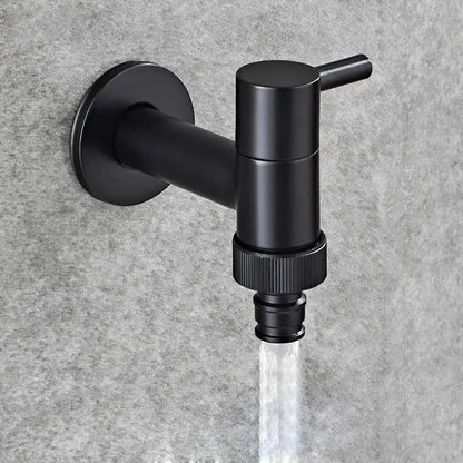 Modern black matte bathroom corner faucet with integrated hose connector ideal for copper bathroom corner decorbites copper bathroom