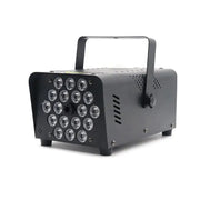 Modern black metal 500w smoke machine with 16 circular rgb led party lights on front panel for events