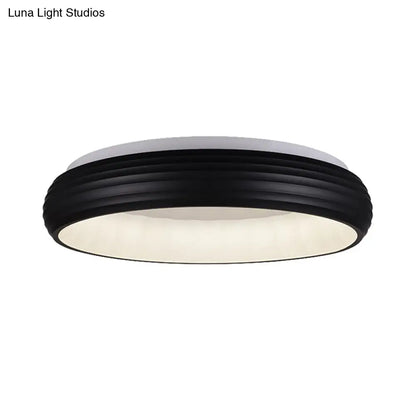 DecorBites™ DecorBites™ Modern Black Metal LED Ceiling Lamp for Living Room - 19"/25" Wide Round Flush Mount Fixture
