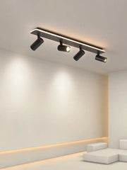 Modern black metal led ceiling lamp with four adjustable spotlights for living room decorbites led ceiling light