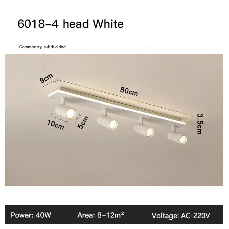 Modern black metal led ceiling lamp with black matte finish and three adjustable spotlights for living room decorbites ceiling light