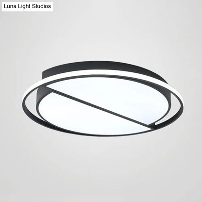 DecorBites™ DecorBites™ Modern Black Metal LED Ceiling Light for Study Room - Splicing Round Design