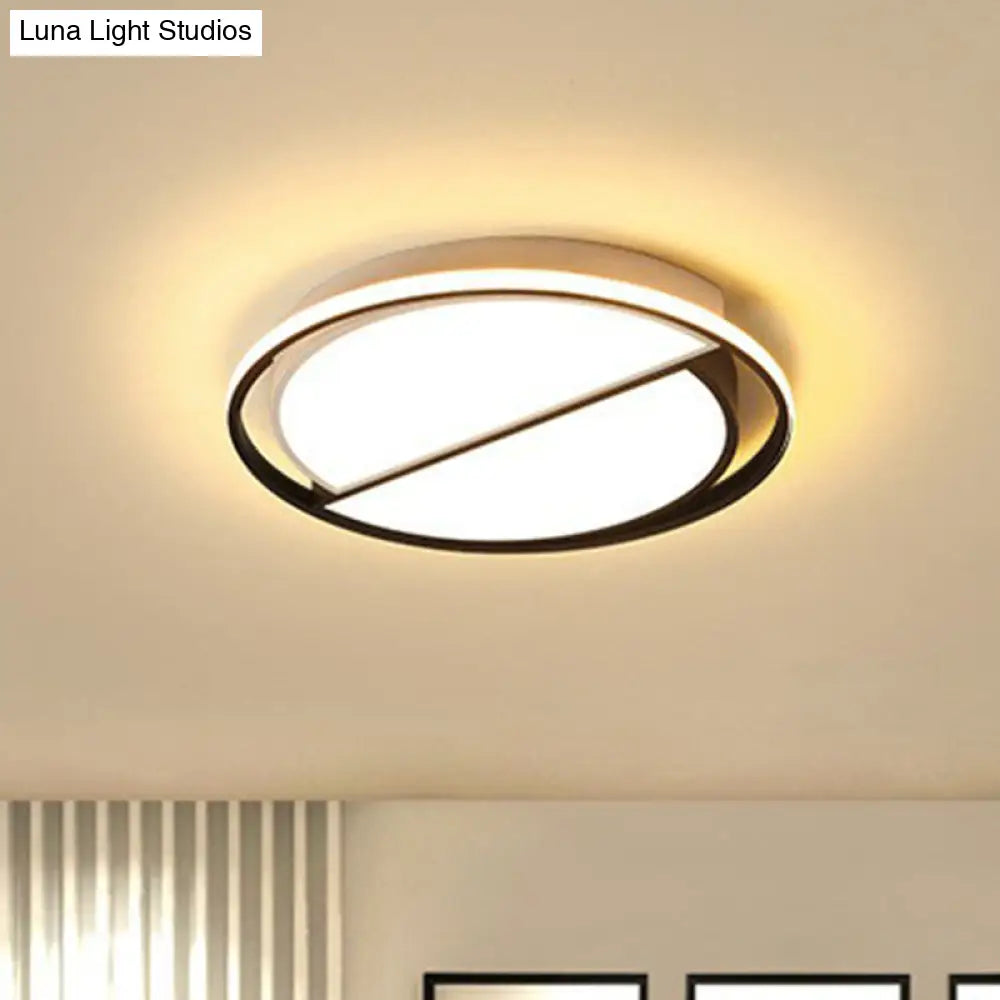DecorBites™ DecorBites™ Modern Black Metal LED Ceiling Light for Study Room - Splicing Round Design