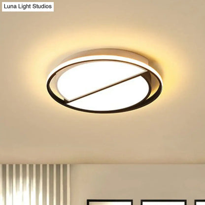 DecorBites™ DecorBites™ Modern Black Metal LED Ceiling Light for Study Room - Splicing Round Design
