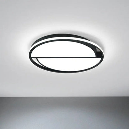 DecorBites™ DecorBites™ Modern Black Metal LED Ceiling Light for Study Room - Splicing Round Design