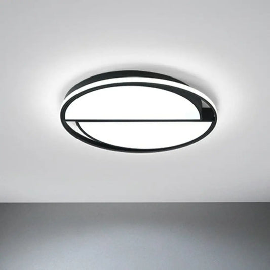 DecorBites™ DecorBites™ Modern Black Metal LED Ceiling Light for Study Room - Splicing Round Design