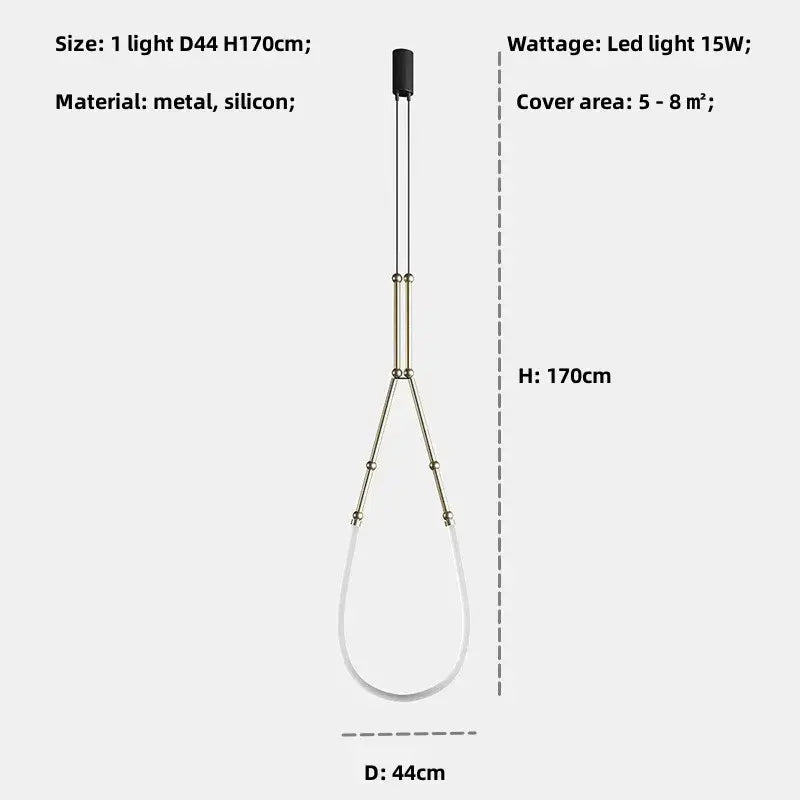 Modern black metal led pendant lights with sleek metallic frame and silicone accents for living room decorbites bamboo pendant
