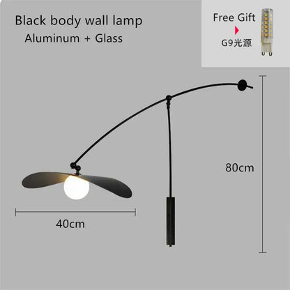 Modern black metal floor lamp with long arm aluminum curved arm and glass shade for living room decorbites adjustable long design