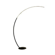 Modern black minimalist arc floor lamp with a sleek thin metallic arc for living room dimmable led lighting